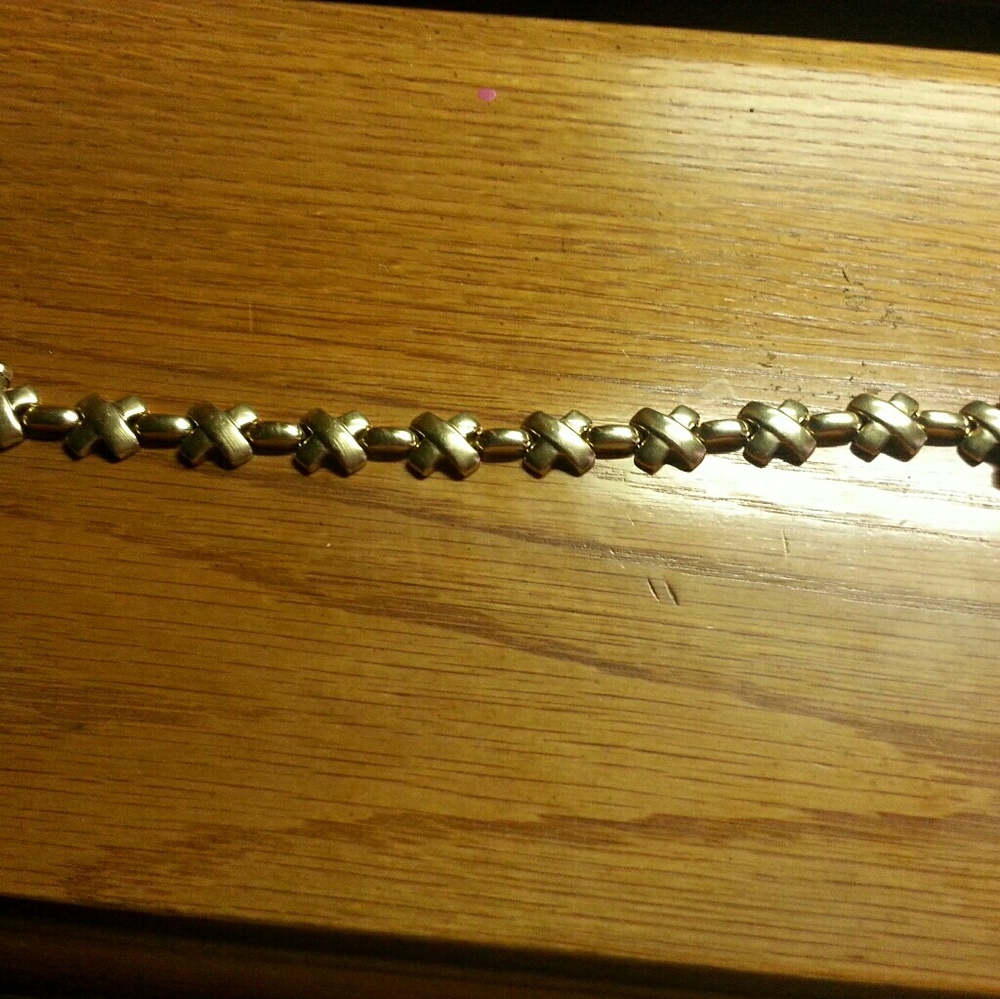 Great 14k and cabochon sapphire bracelet .